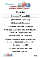 Challenge Josiane et Alain BOUCHE - Départemental X3 Mixte - Armentières